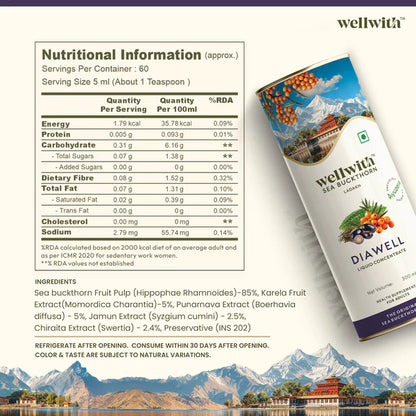 Diabetes Care Sea Buckthorn DiaWell Juice